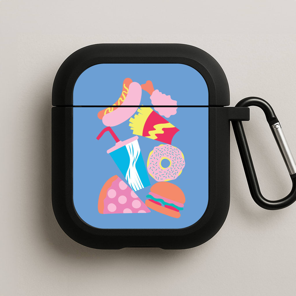 All The Foods - Fast Food Patterns AirPods Case