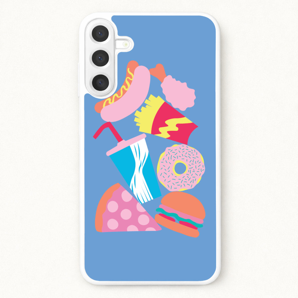 All The Foods - Fast Food Patterns Phone Case for Galaxy A57