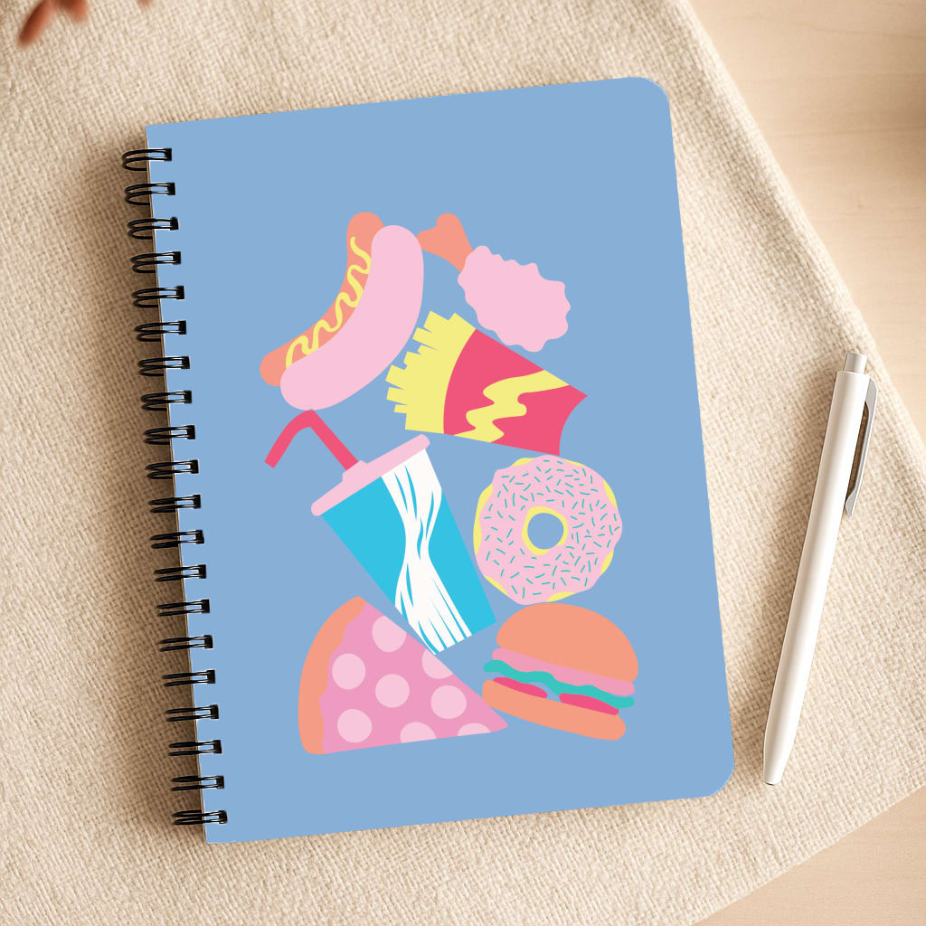 All The Foods - Fast Food Patterns Notepad
