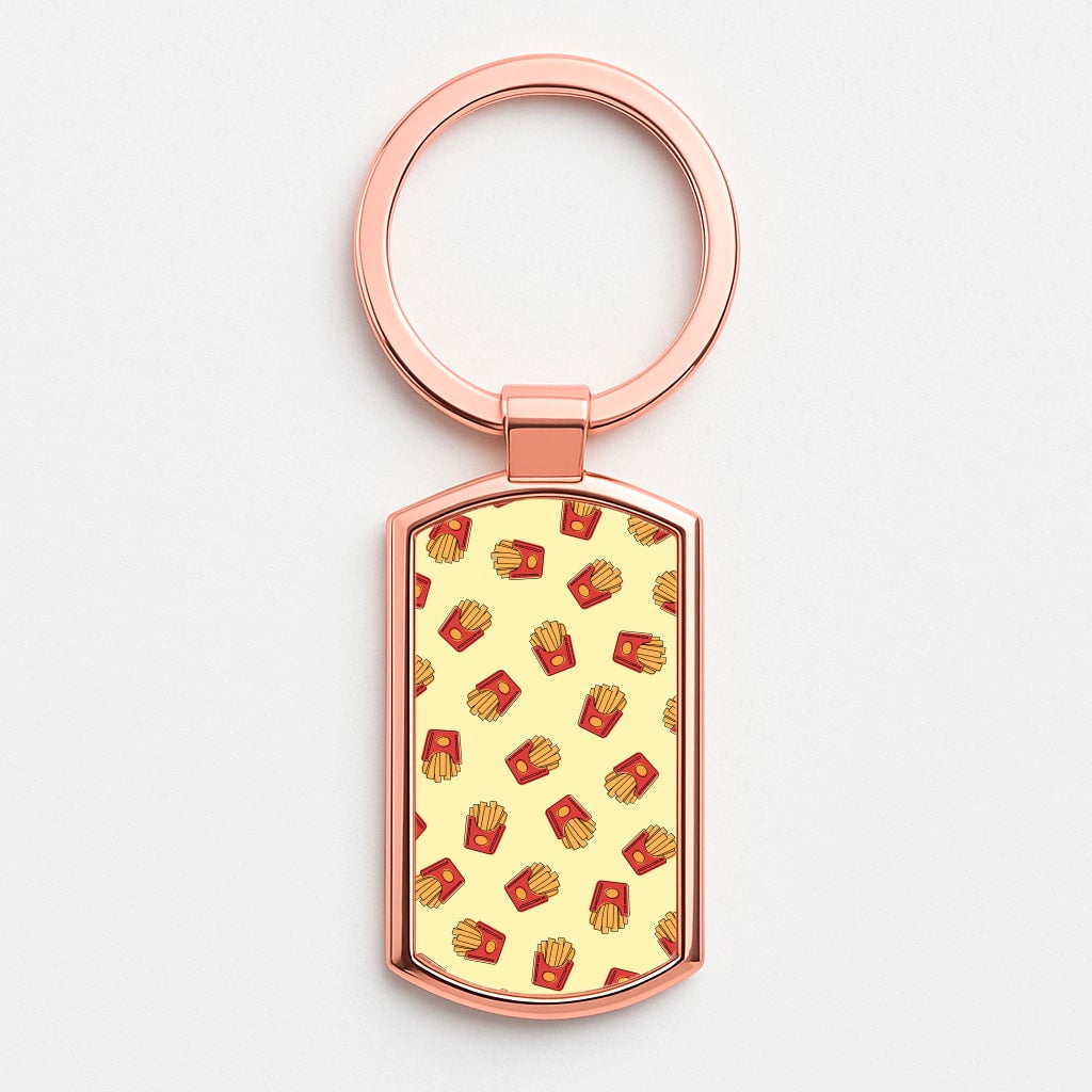Fries - Fast Food Patterns Luxury Keyring