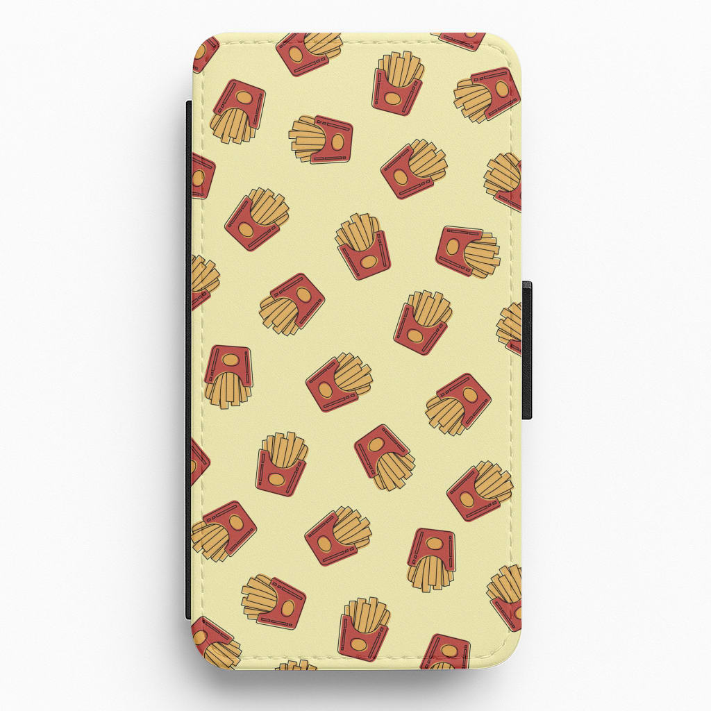 Fries - Fast Food Patterns Flip / Wallet Phone Case