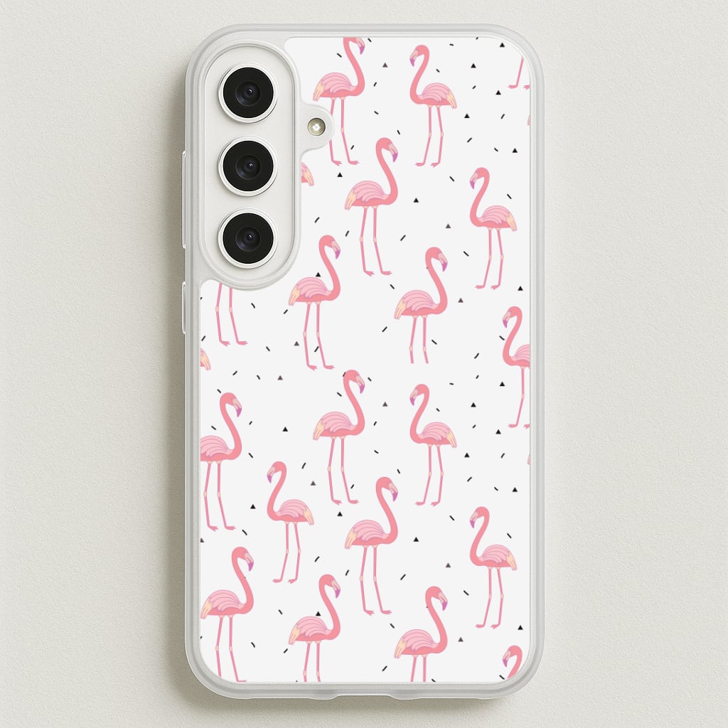 Pink Flamingo Pattern Phone Case for Galaxy S25FE