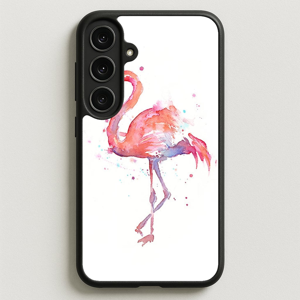 Watercolour Flamingo Painting Phone Case for Galaxy S25FE
