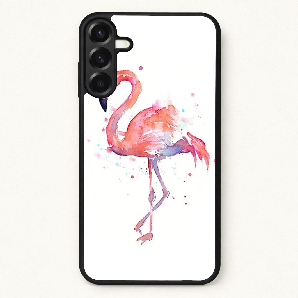 Watercolour Flamingo Painting Phone Case for Galaxy A57