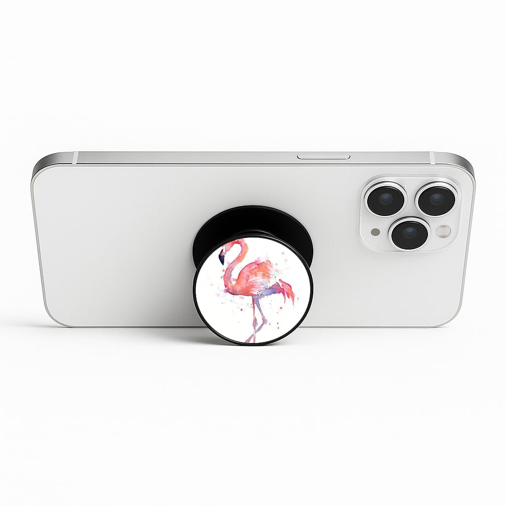 Watercolour Flamingo Painting Phone Stand