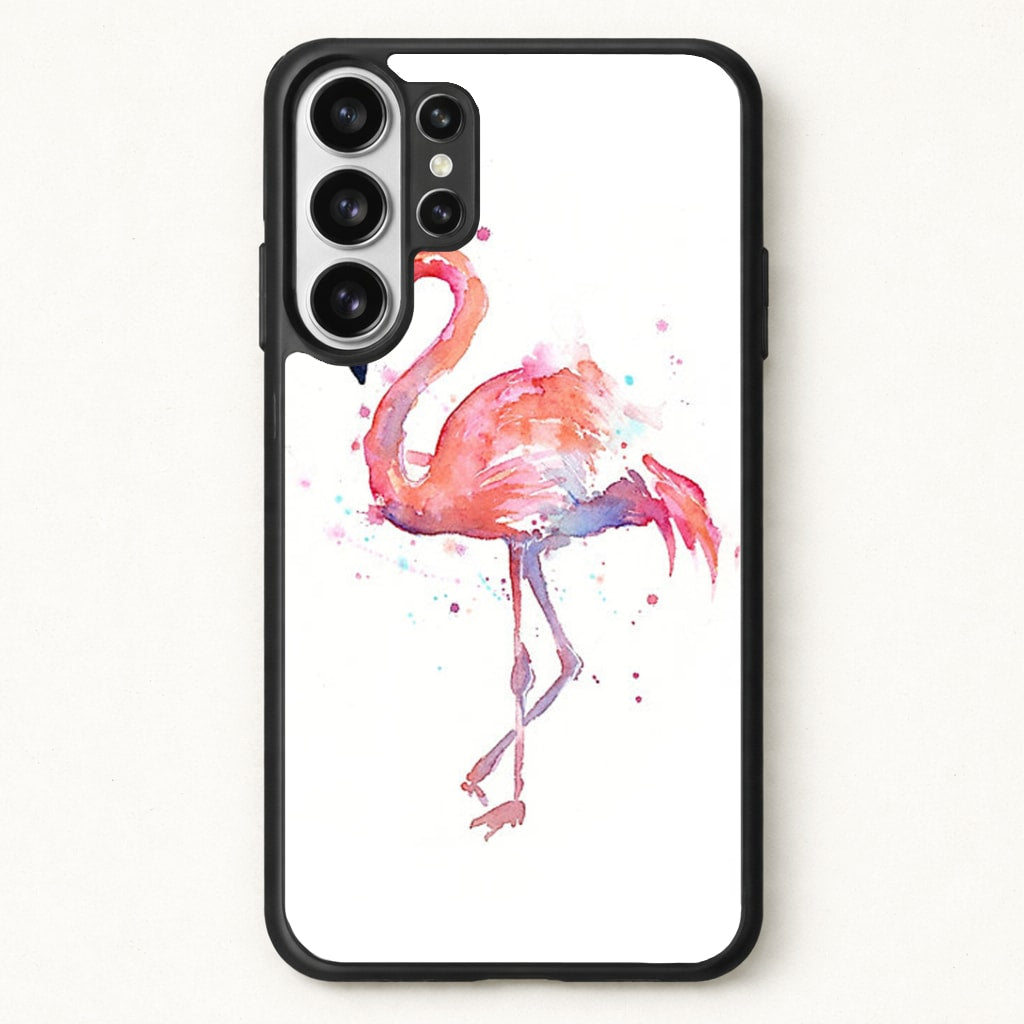 Watercolour Flamingo Painting Phone Case for Galaxy S26 Ultra