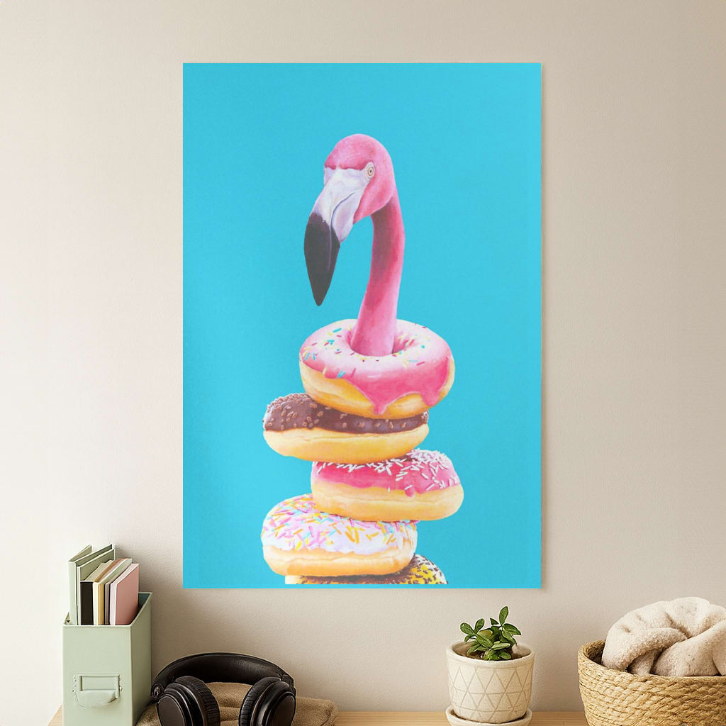 A Famished Flamingo Poster