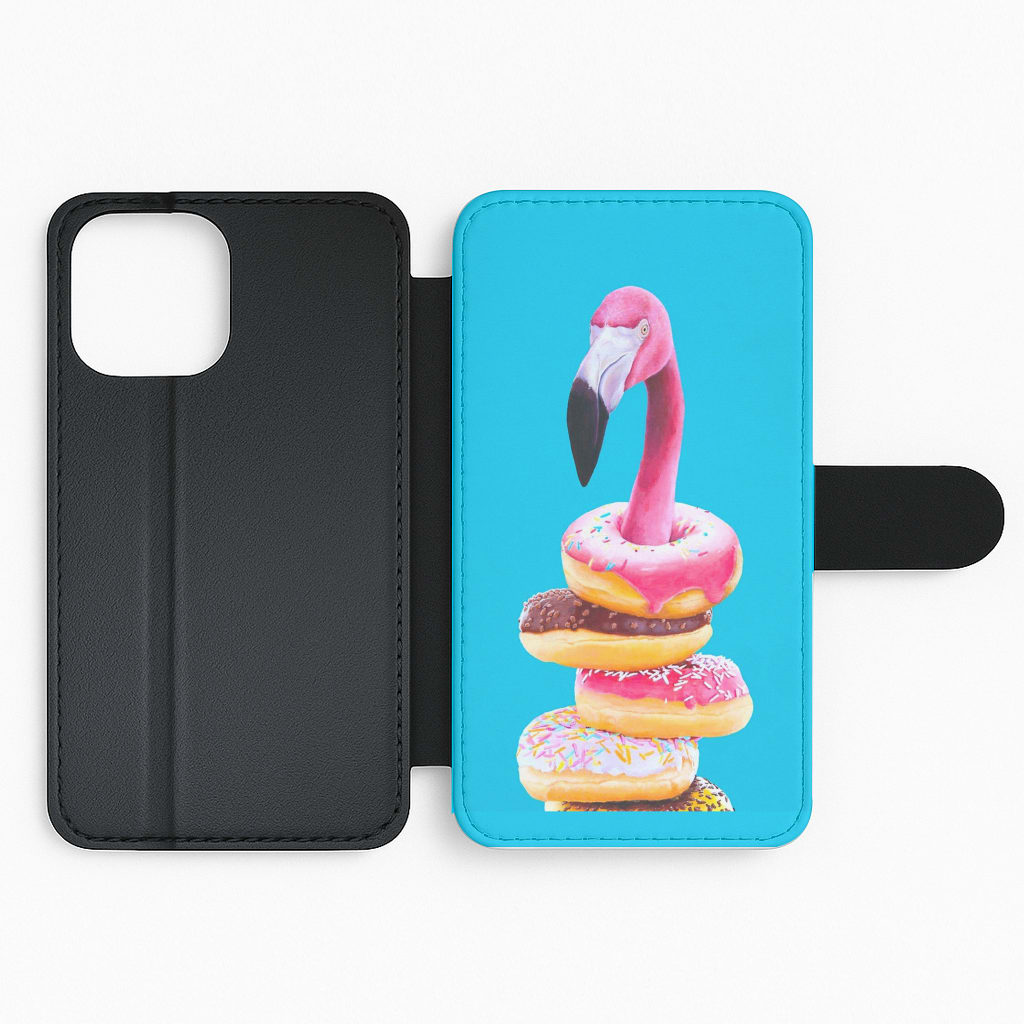 A Famished Flamingo Flip Wallet Phone Case