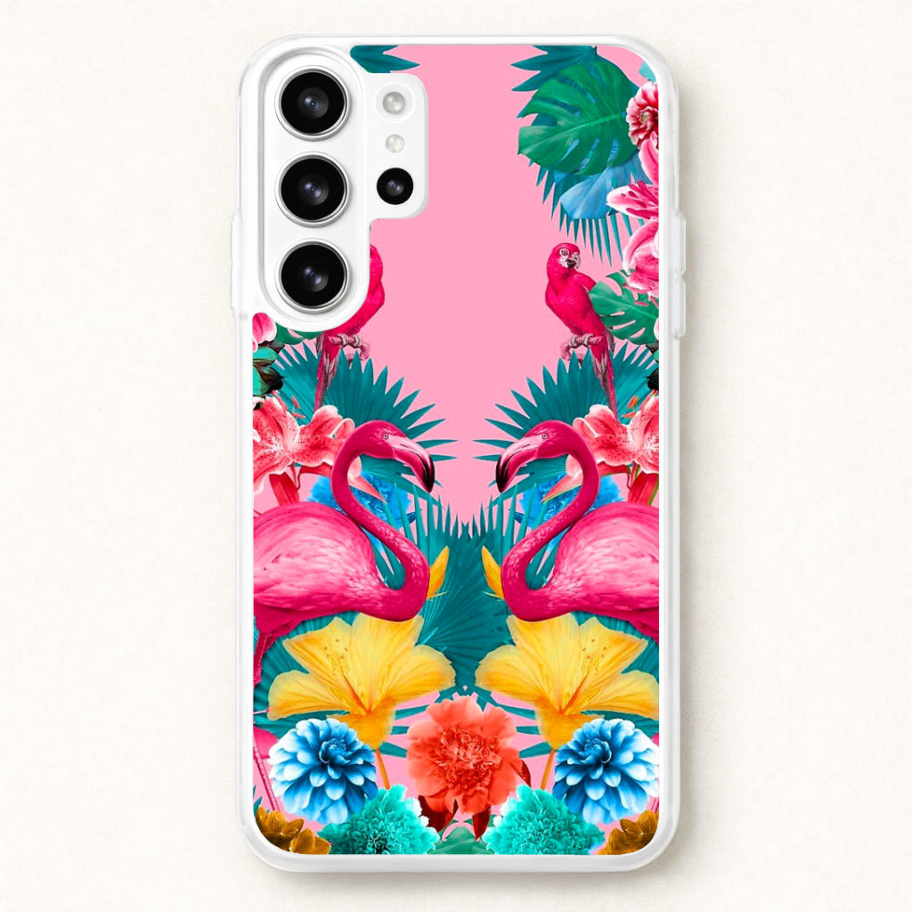 Flamingo and Tropical garden Phone Case for Galaxy S26 Ultra