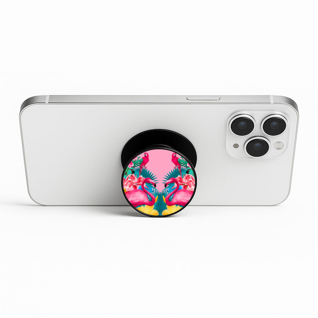 Flamingo and Tropical garden Phone Stand