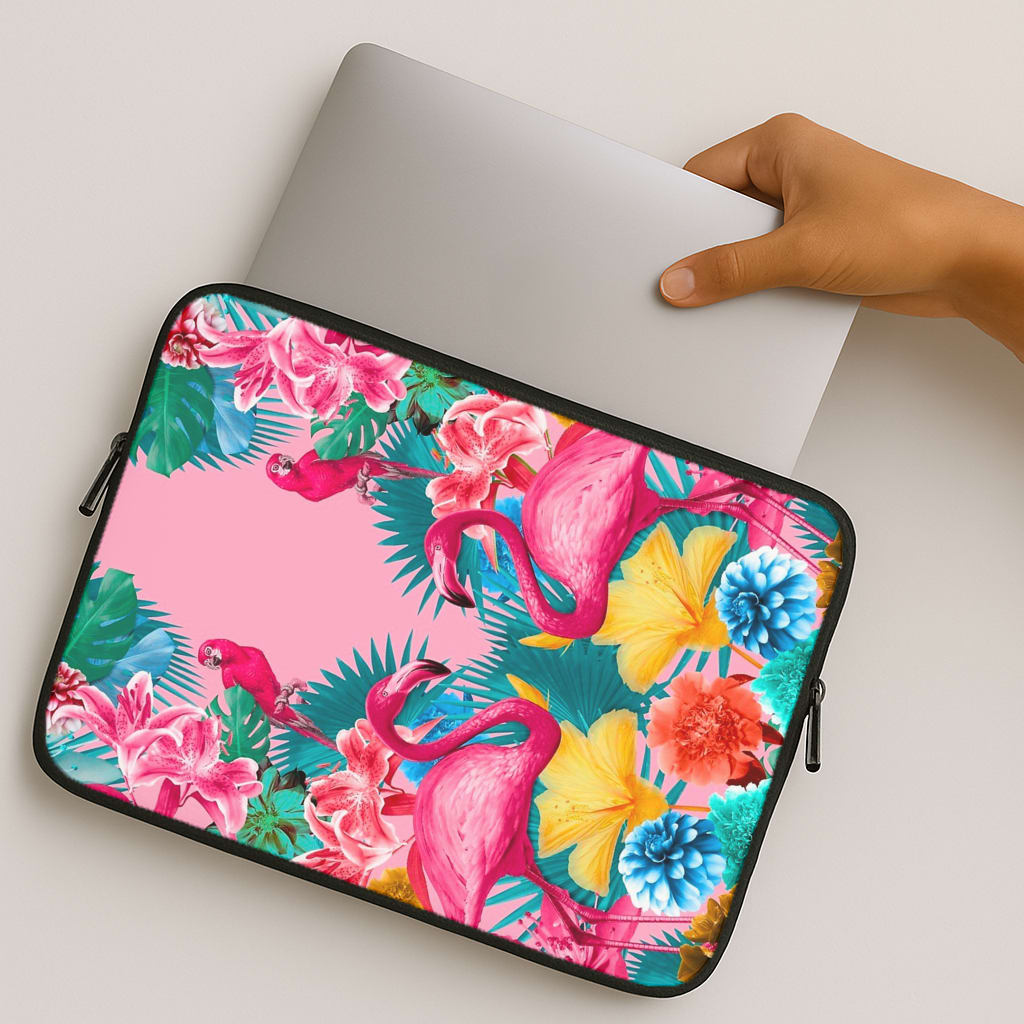 Flamingo and Tropical garden MacBook Case