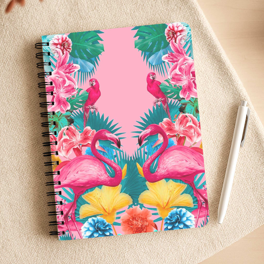 Flamingo and Tropical garden Notepad