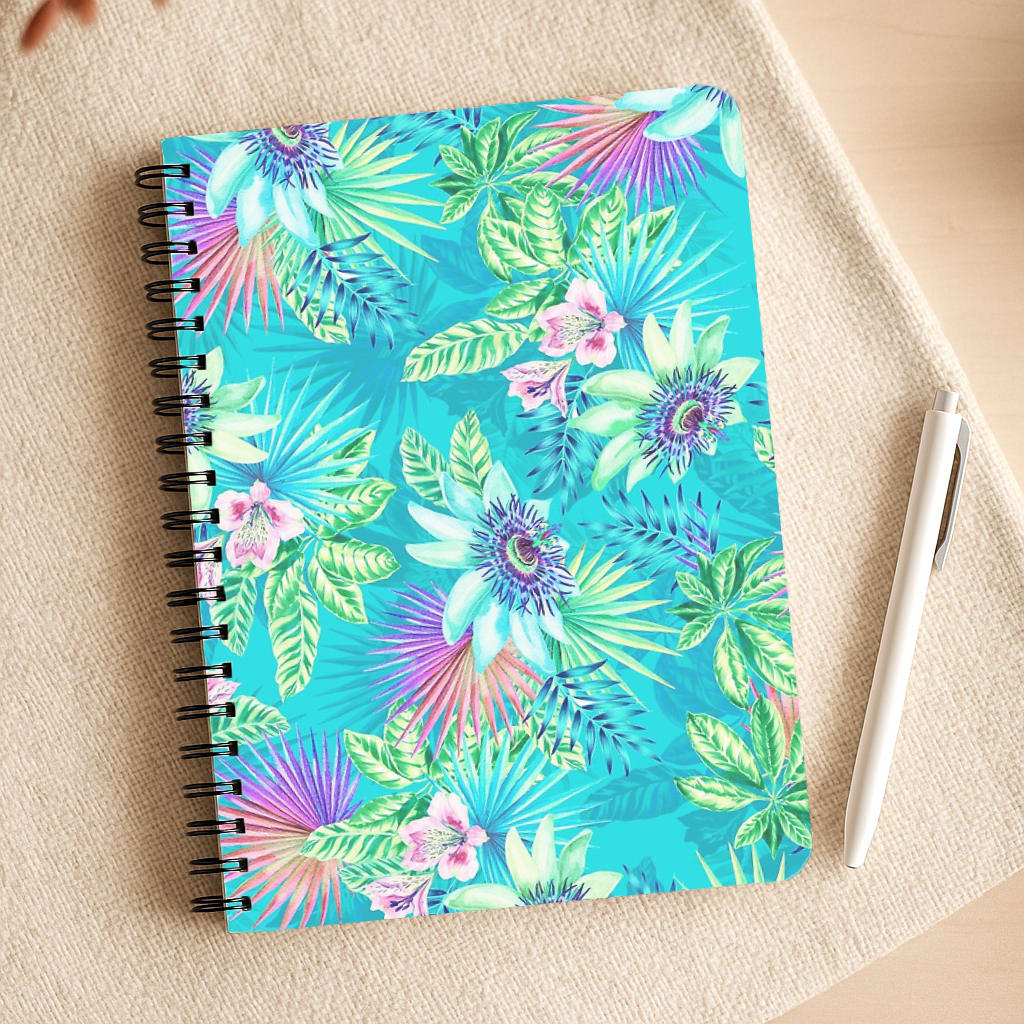 Blue Floral Pattern Notepad