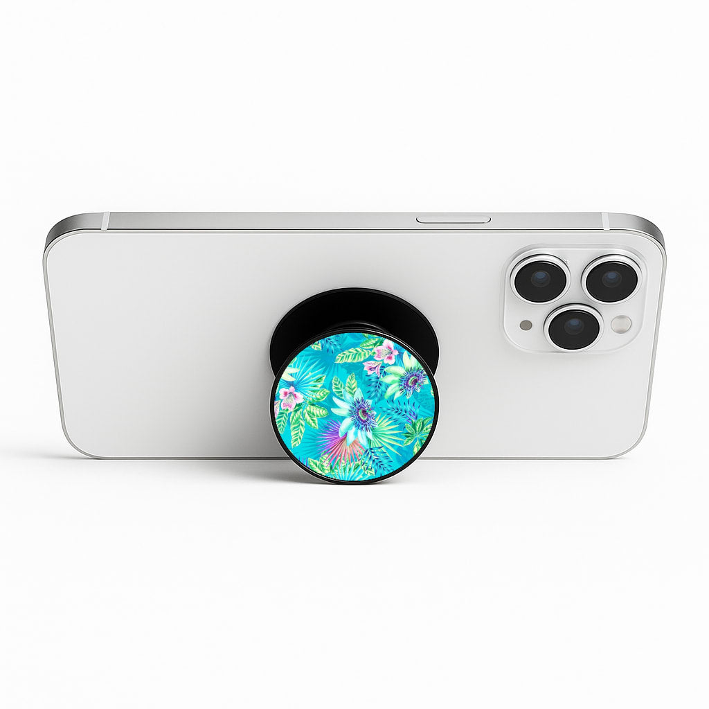 Blue Floral Pattern Phone Stand