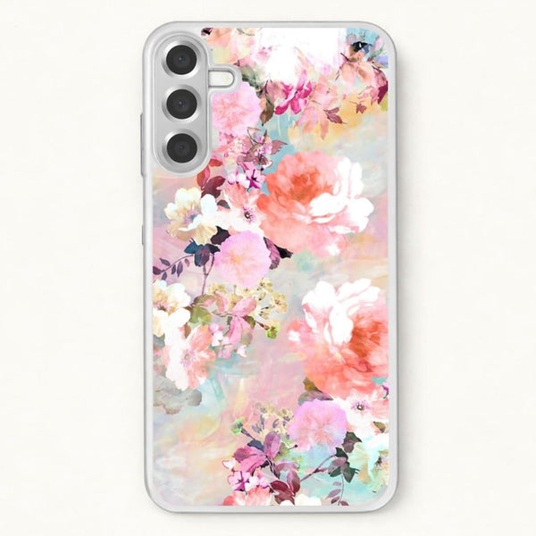 Pastel Pink Floral Pattern Phone Case for Galaxy A57