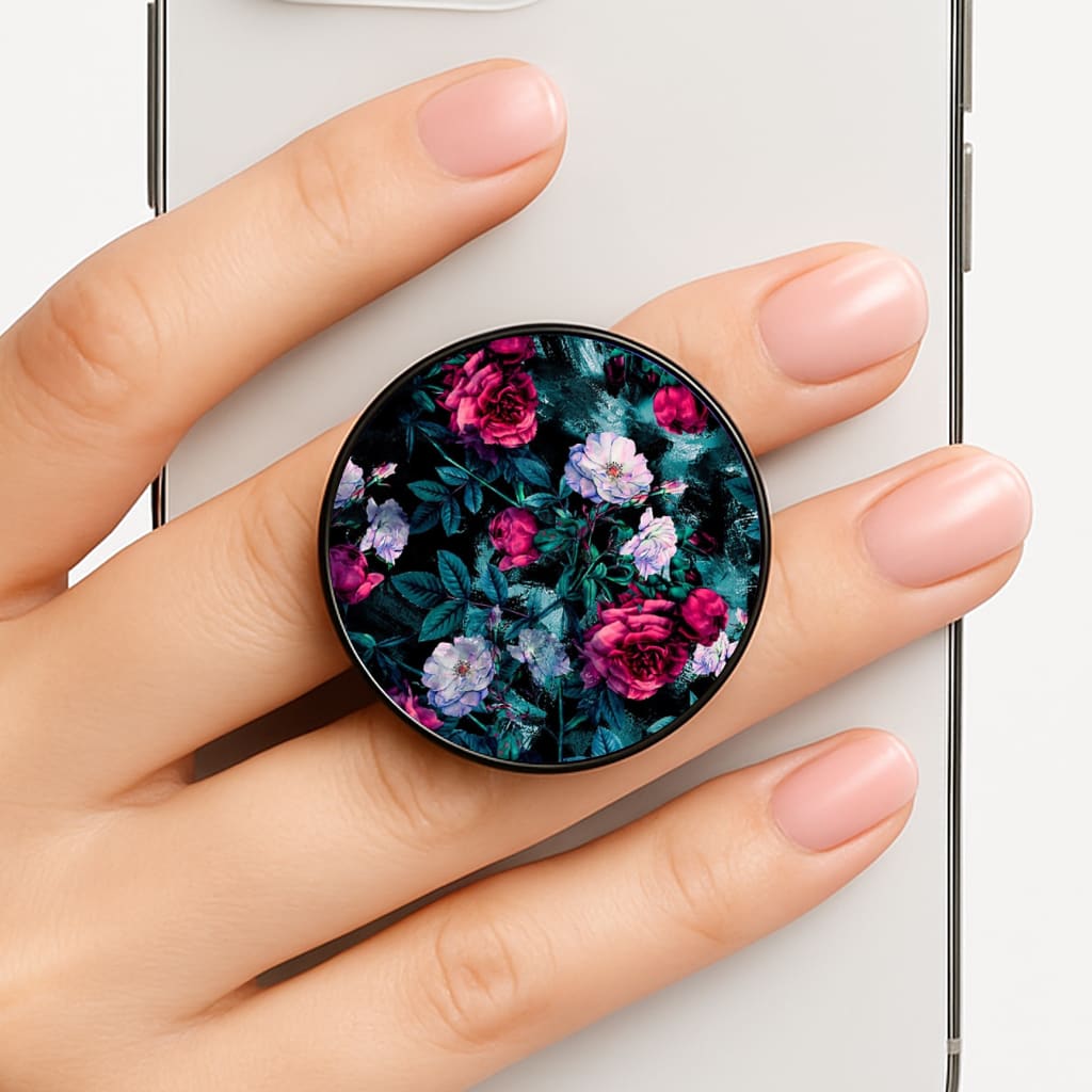 Black Floral Pattern FunGrip
