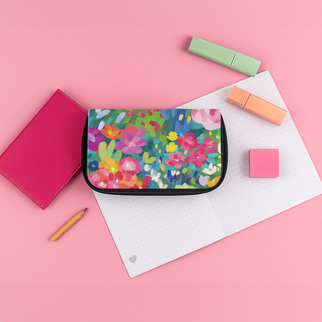 Colourful Floral Pattern Pencil Case