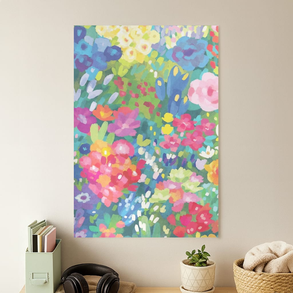 Colourful Floral Pattern Poster