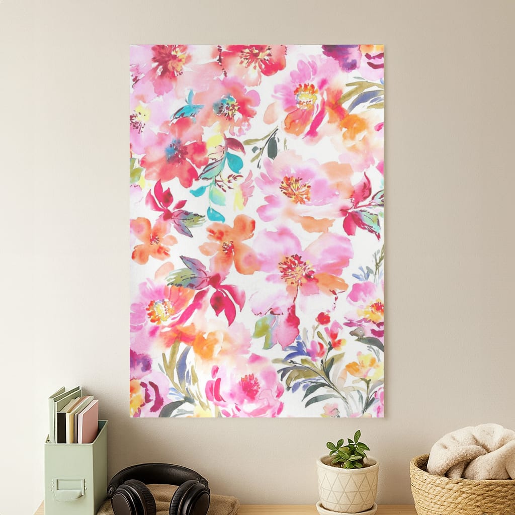 Spring Floral Pattern Poster