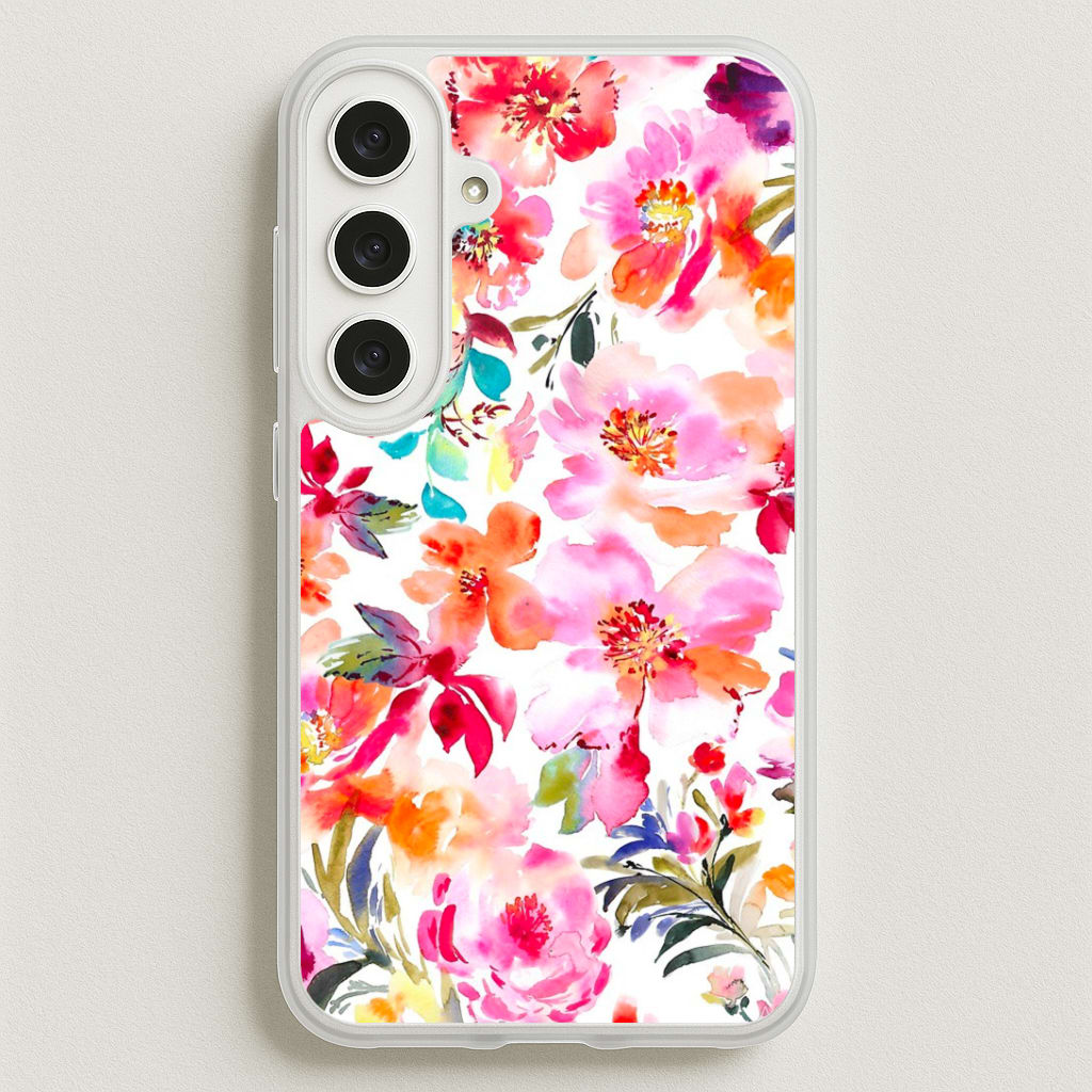 Spring Floral Pattern Phone Case for Galaxy S25FE