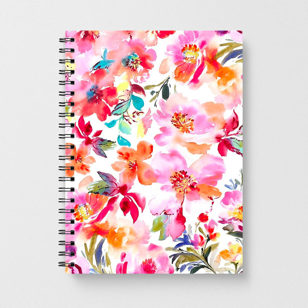 Spring Floral Pattern Notebook - Fun Cases