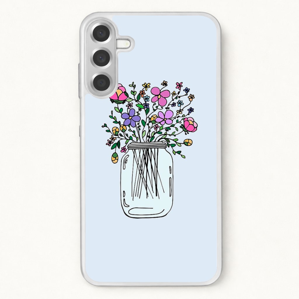 Cartoon Flower Jar Phone Case for Galaxy A57