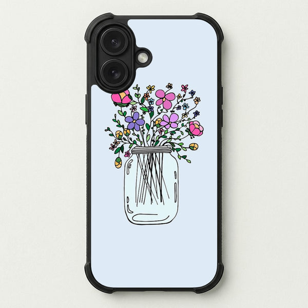Cartoon Flower Jar Phone Case — Bumper case