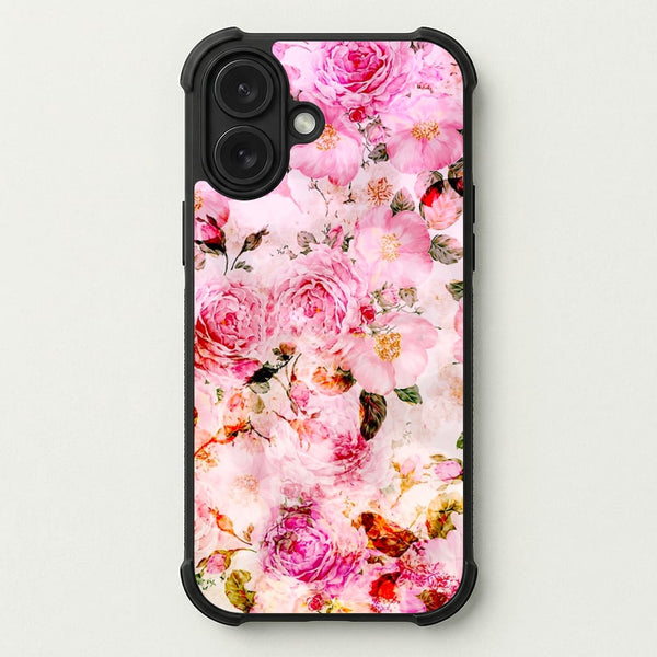 Pretty Pink Chic Floral Pattern Phone Case — Bumper case