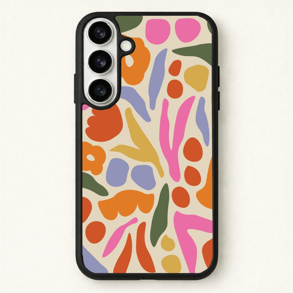 Abstract Floral Pattern - Floral Phone Case for Galaxy S26