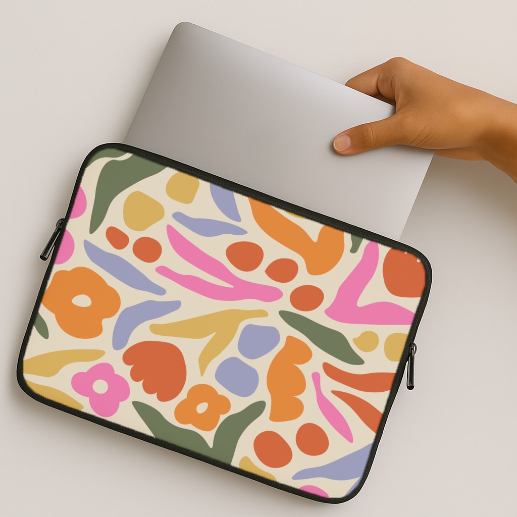 Abstract Floral Pattern - Floral MacBook Case