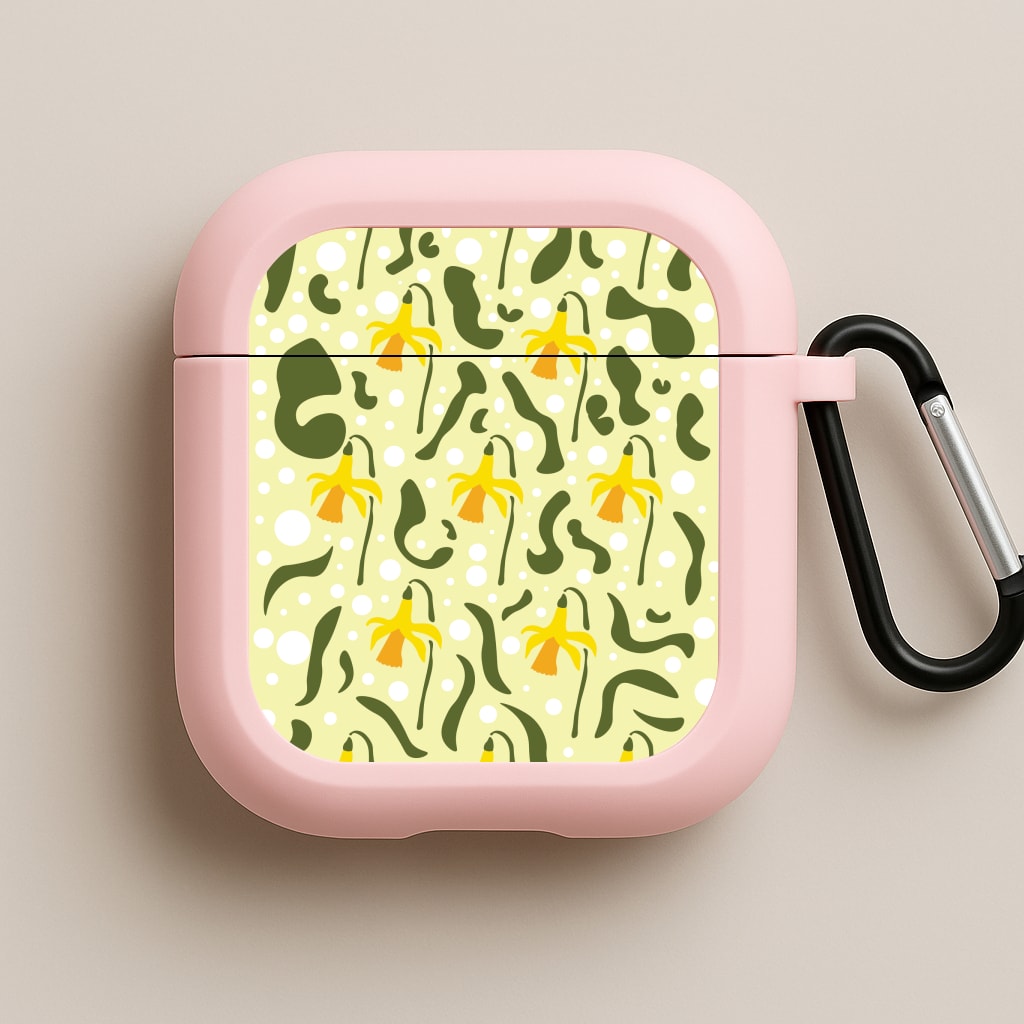 Daffodil Pattern - Floral Pink AirPods Case