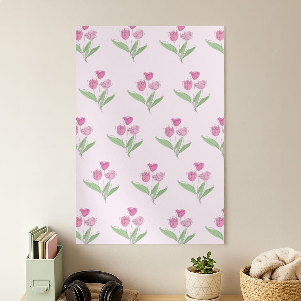 Pink Pattern - Floral Poster