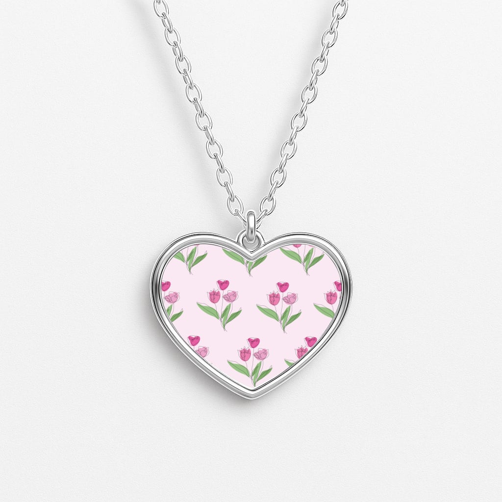 Pink Pattern - Floral Necklace