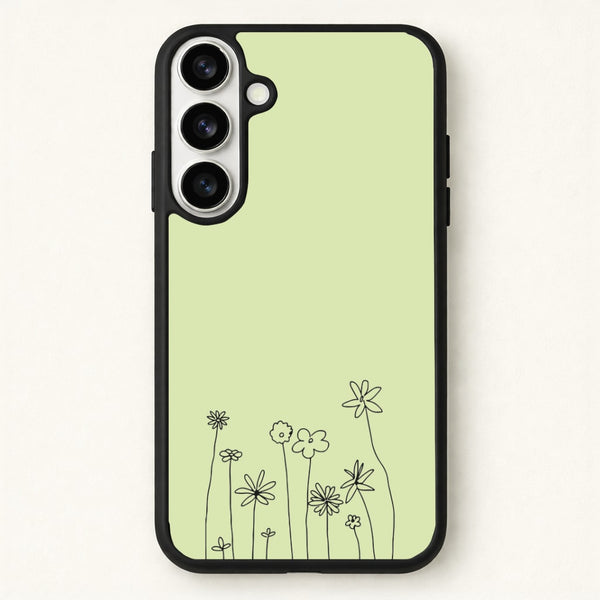 Floral Outline - Floral Phone Case for Galaxy S26 Plus
