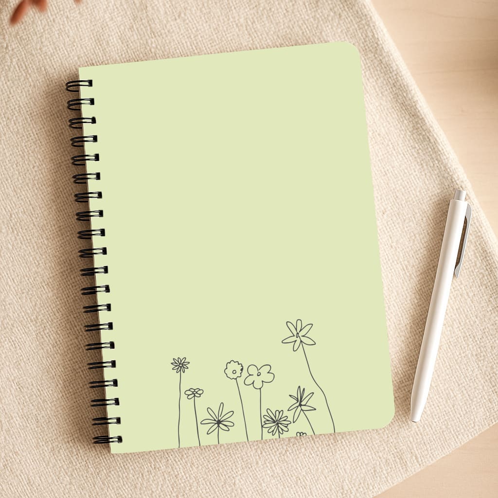 Floral Outline - Floral Notepad