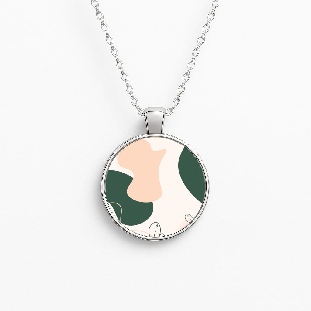 Abstract Leafs - Floral Circle Necklace