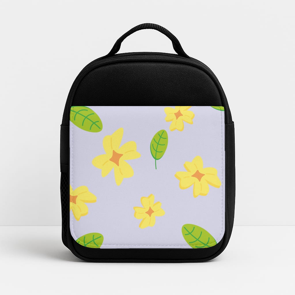 Yellow And Green Pattern - Floral Insulated Lunchbox
