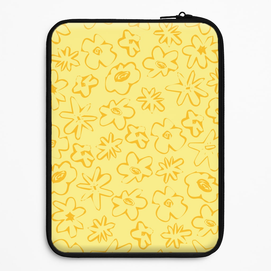 Yellow And Orange - Floral Patterns Universal Laptop Sleeve