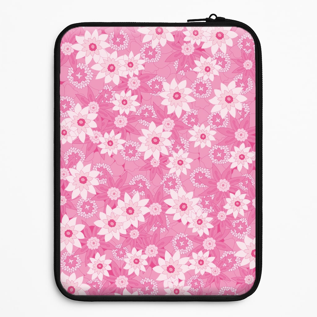 Pink Flowers - Floral Patterns Laptop Sleeve