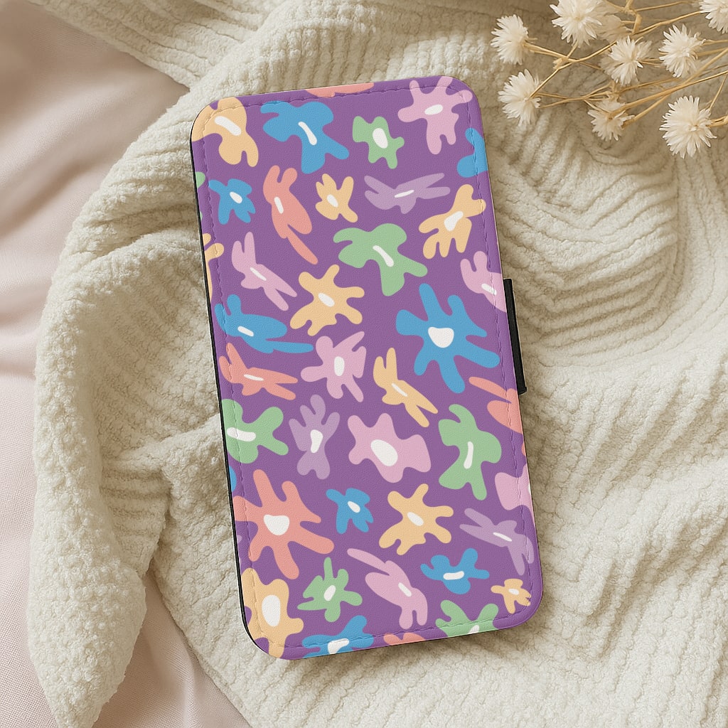 Abstract Flowers- Floral Patterns Wallet Phone Case