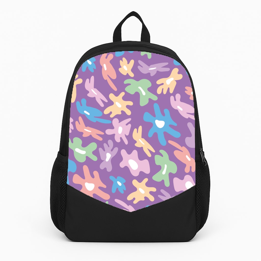 Abstract Flowers- Floral Patterns Large Backpack