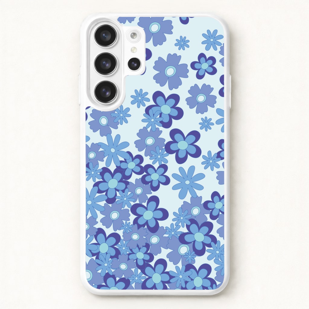 Blue Flowers - Floral Patterns Phone Case for Galaxy S26 Ultra