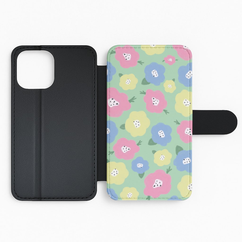 Painted Flowers - Floral Patterns Flip Phone Case