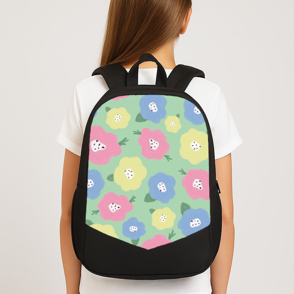 Painted Flowers - Floral Patterns Large School Bag