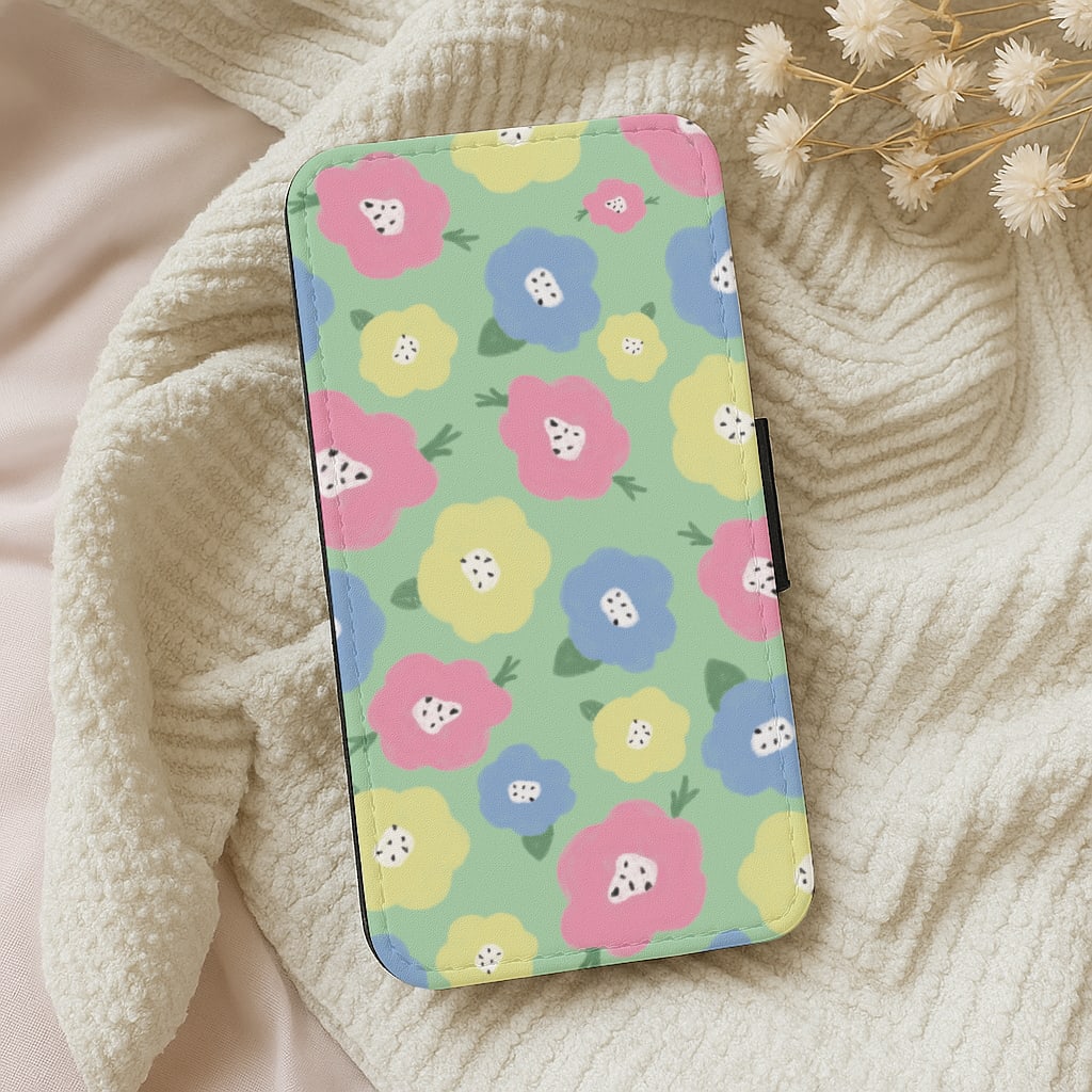 Painted Flowers - Floral Patterns Wallet Phone Case