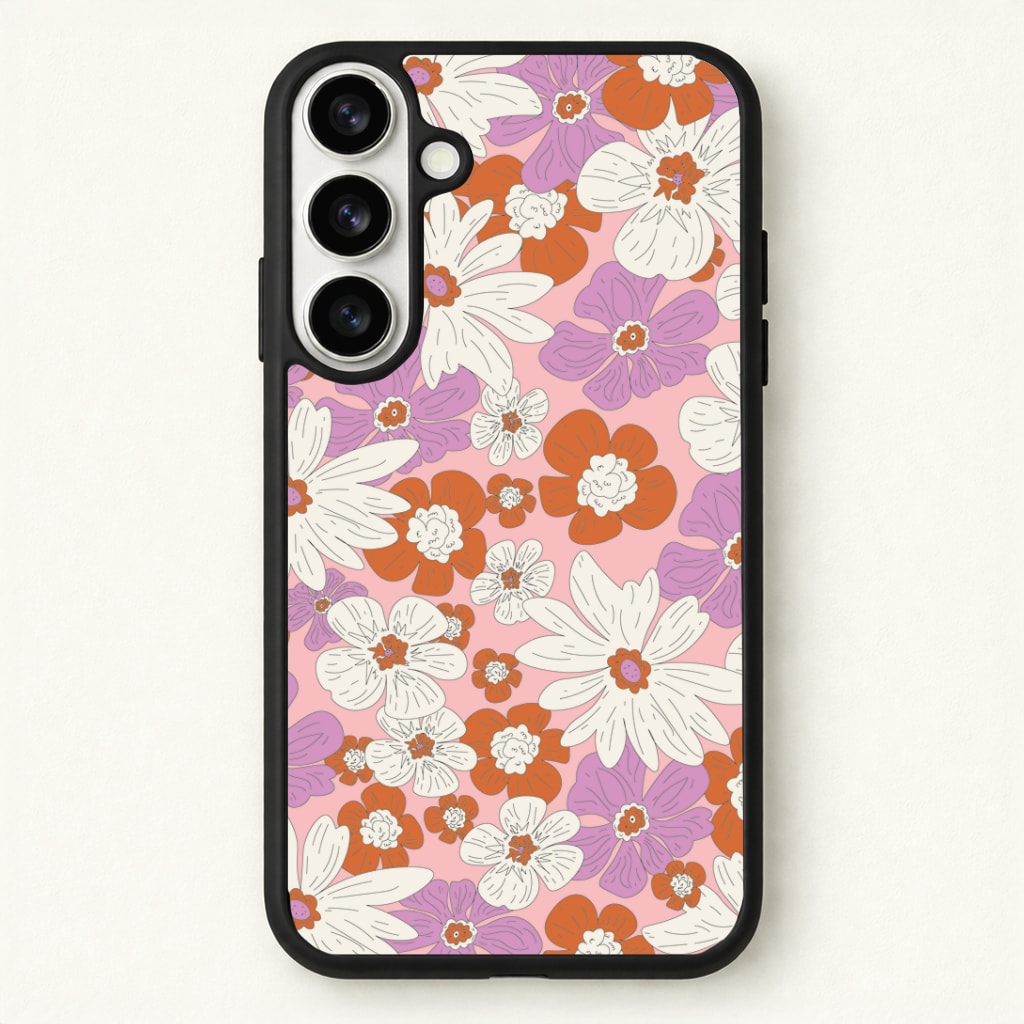 Retro Flowers - Floral Patterns Phone Case for Galaxy S26 Plus