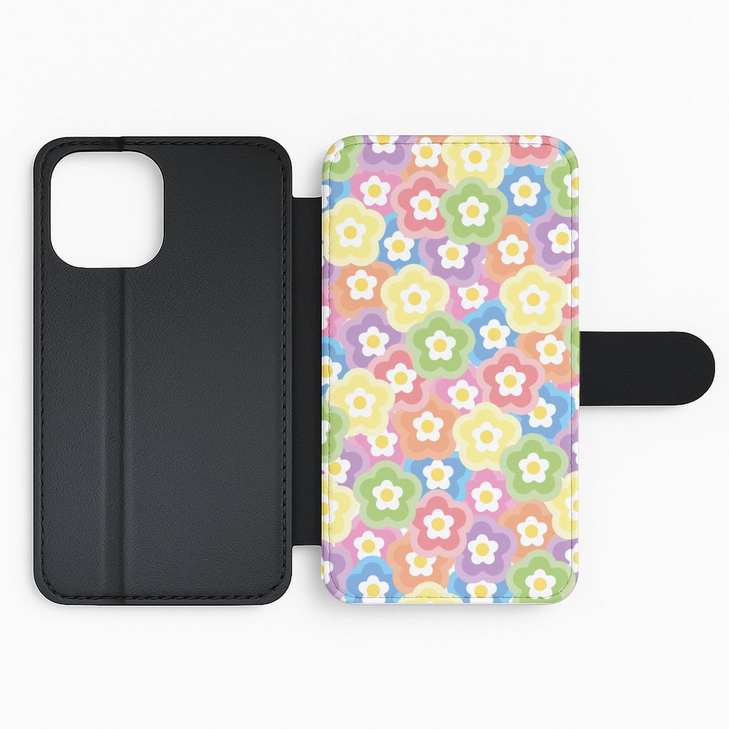 Psychedelic Flowers - Floral Patterns Flip Phone Case