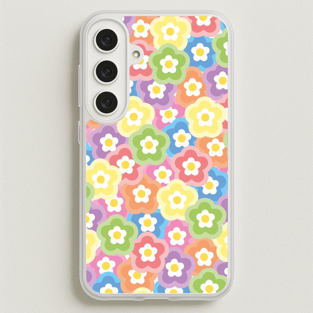 Psychedelic Flowers - Floral Patterns Phone Case for Galaxy S25FE