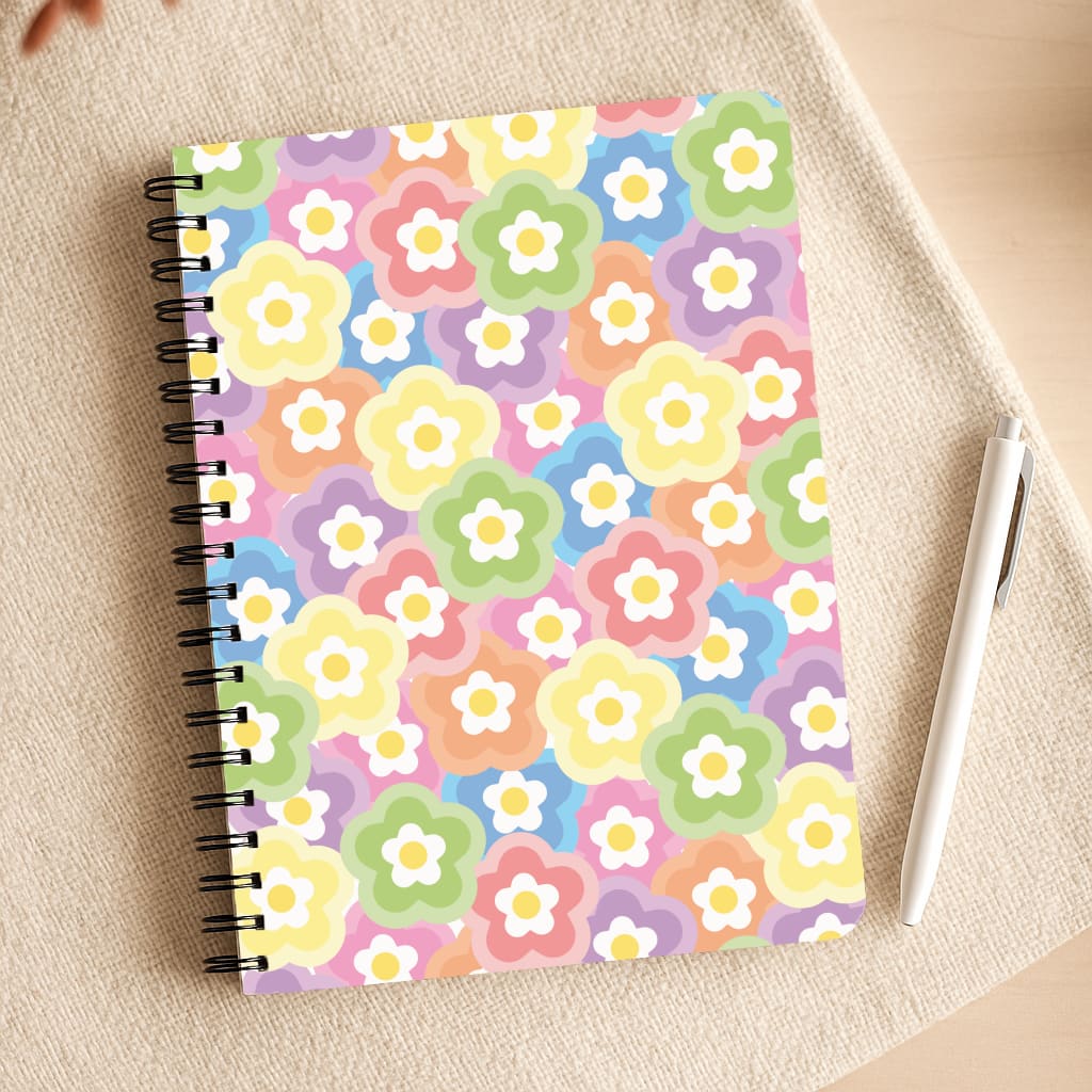 Psychedelic Flowers - Floral Patterns Notepad