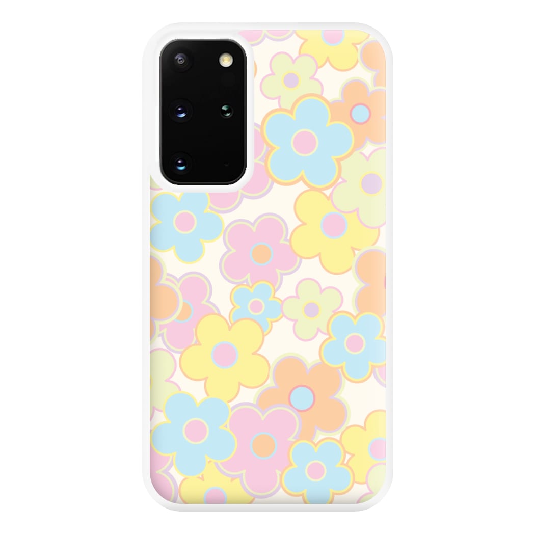 Pastel Abstract Flowers Pattern Phone Case for Galaxy S20 Plus